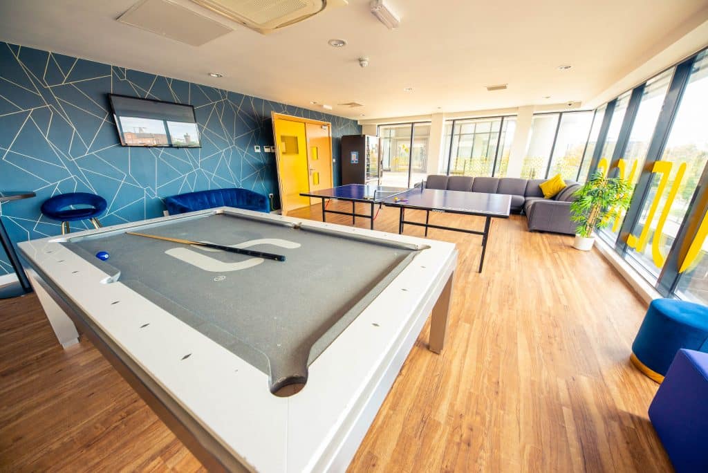 X1 The Studios | Student Accommodation Liverpool | Games Room